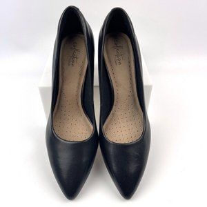 Clark Women's Collection Linvale Jerica Pump Shoes Faux Leather Black - Size 10M